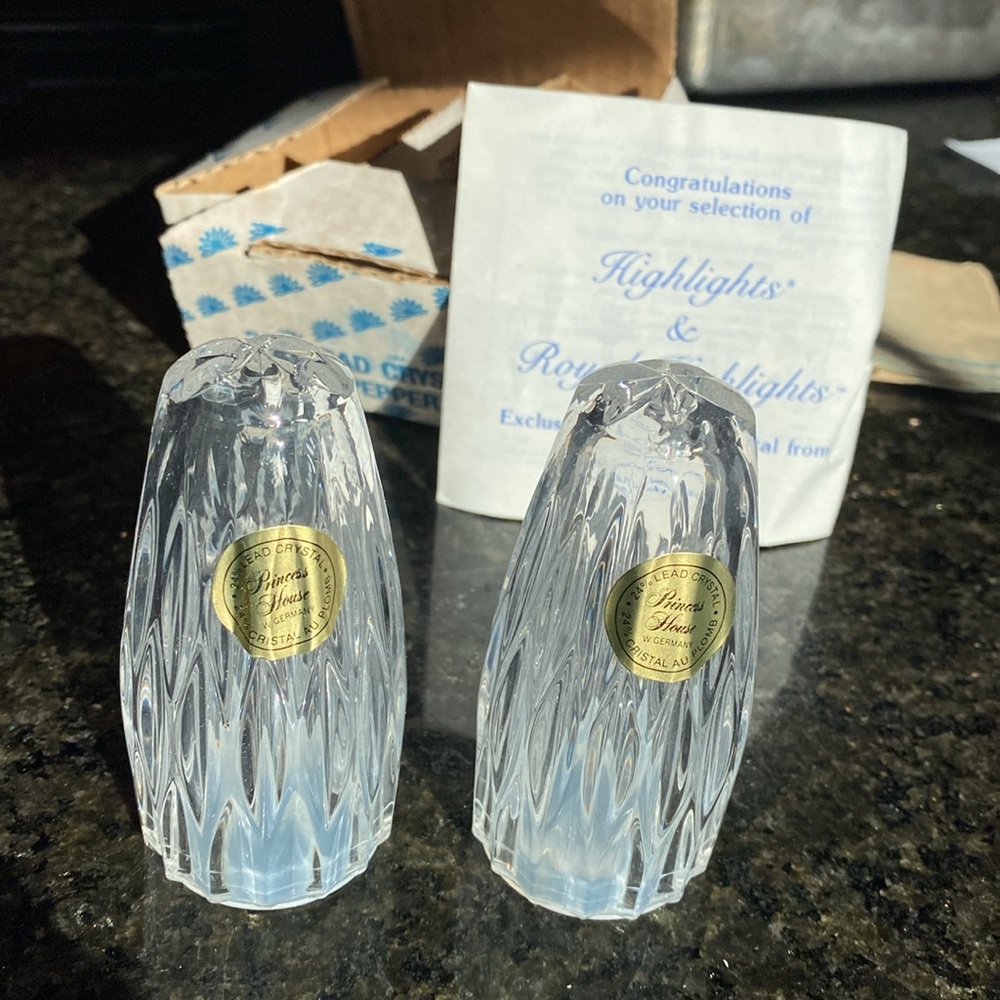 Royal Highlights by PRINCESS HOUSE stoppered lead crystal salt and pepper set